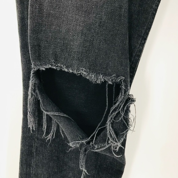 Agolde Nico High Rise Skinny Jeans Distressed Black Size 25 - Picture 7 of 11